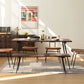 Industrial Style Wood Top Dining Set with 4 Black Metallic Legs for Dining Furniture Clearhalo 'Dining Room Sets' 'Dining Tables & Seating' 'dining_room_set' 'Furniture' 'furniture_dining_room_set' 'Kitchen & Dining Furniture' 'kitchen&dining_furn' 'kitchen' 1200x1200_46d93402-5383-42f5-92ab-eca0e51c0d43