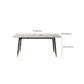 Mesa de comedor rectangular Mid-Century Mesa de comedor de piedra con 4 patas