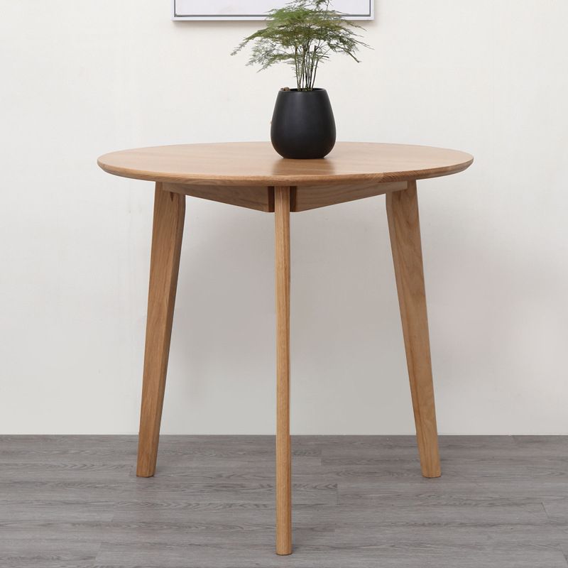 Contemporary Round Dining Table Oak Solid Wood Table for Home Kitchen Dinner Clearhalo ' dining_table' 'Dining Tables & Seating' 'Dining Tables' 'furn' 'furn_dining_table' 'Furniture' 'furniture_dining_table' 'Kitchen & Dining Furniture' 'kitchen&dining_furn' 'kitchen' 'kitchen_dining_table' 1200x1200_46db13af-12b7-4380-8a7d-9a61040a9b98