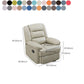 Traditional Recliner Chair Solid Color Standard Recliner with Independent Foot
