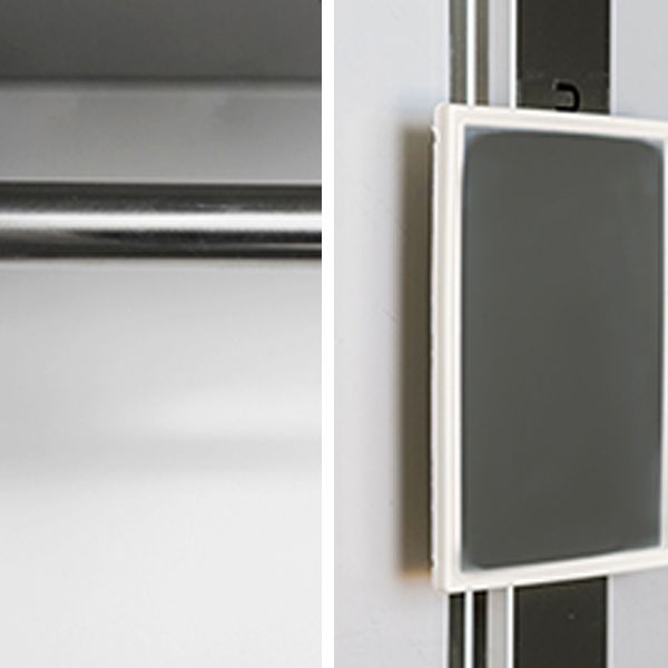 Moderno moderno armadio a cerniera a car "Armale in metallo cromata per bagno