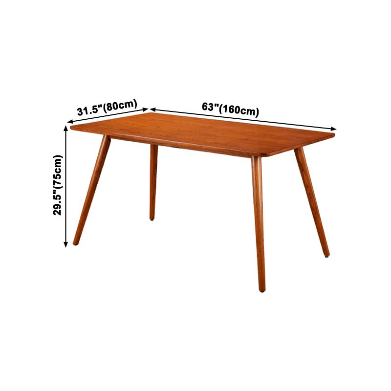 Rectangle Simplicity Dining Table Oak Solid Wood Table with 4 Legs for Dining Room Clearhalo ' dining_table' 'Dining Tables & Seating' 'Dining Tables' 'furn' 'furn_dining_table' 'Furniture' 'furniture_dining_table' 'Kitchen & Dining Furniture' 'kitchen&dining_furn' 'kitchen' 'kitchen_dining_table' 1200x1200_46e09c1e-fdb5-4c88-9561-47d5c4dbc2cc
