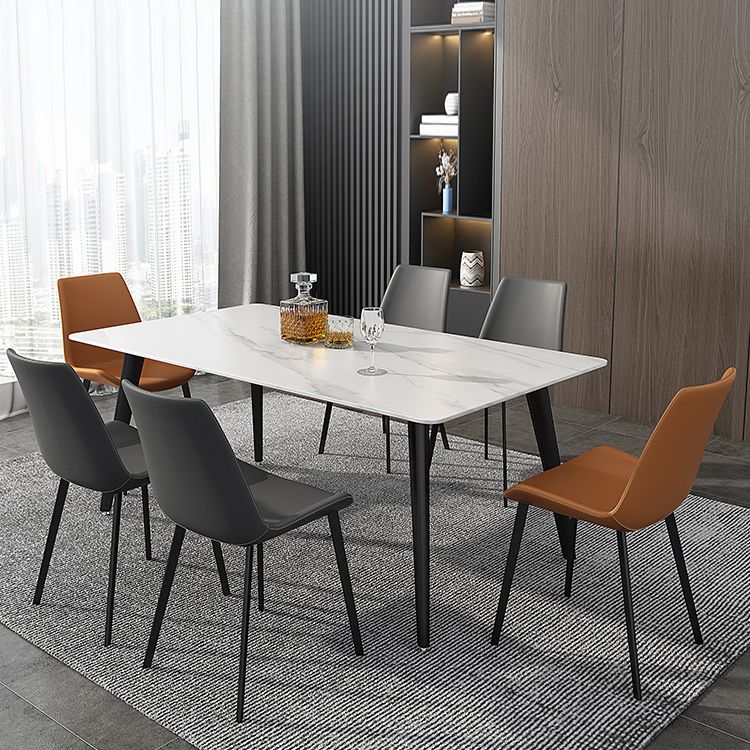 Sintered Stone Industrial Kitchen Desk Rectangle Dining Room Table