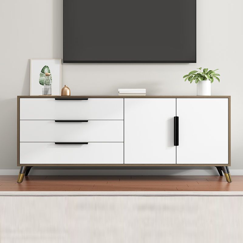 Scandinavian TV Console Wooden TV Media Console with 3 Drawers Clearhalo 'furn' 'furn_tv_stands_entertainment_centers' 'Furniture' 'Living Room Furniture' 'TV Stands & Entertainment Centers' 'TV Stands & Media Storage Furniture' 'tv_stands_entertainment_centers' 1200x1200_46e20eb9-3740-41b4-97b9-7b189000c214