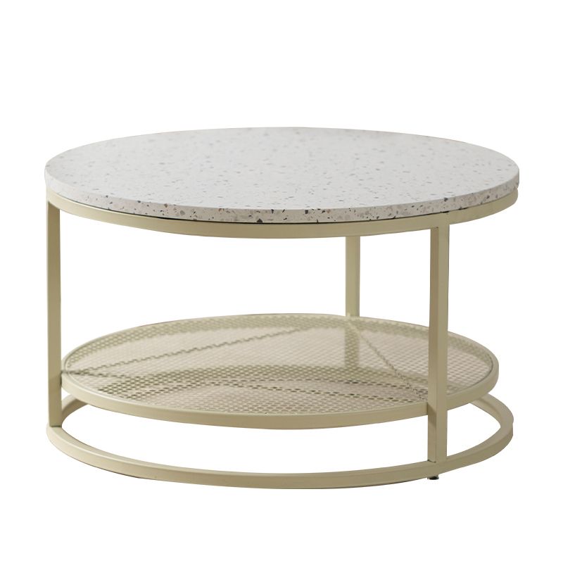 16"H Contemporary Coffee Table White Coffee Cocktail Table with Storage Clearhalo 'Coffee & Accent Tables' 'Coffee Tables' 'coffee_tables' 'furn' 'furn_coffee_tables' 'Furniture' 'Living Room Furniture' 1200x1200_46e3ccf2-5ff8-4391-b279-0e84605f38c5