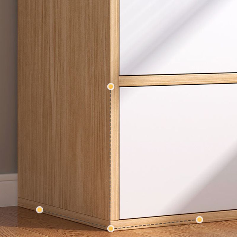 Wooden Side Cabinet with Shelves and Doors 9.44" Wide Storage Cabinet Clearhalo 'Cabinets & Chests' 'cabinets_chests' 'furn' 'furn_cabinets_chests' 'Furniture' 'Living Room Furniture' 1200x1200_46e4df25-c323-4143-b4af-3e7d8ae242be