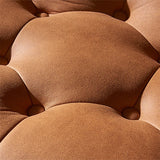 Contemporary Seating Orange Leather Tufted Living Room Settee Clearhalo 'furn' 'furn_sofas' 'Furniture' 'Living Room Furniture' 'Sofa' 'sofas' 1200x1200_46e59994-ae75-404e-a5ba-322d5108f971