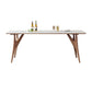 Modern Rectangular Stone Top White Dining Table with 4 Solid Wood Legs Clearhalo 'Dining Tables & Seating' 'Dining Tables' 'dining_table' 'furn' 'furn_dining_table' 'Furniture' 'Kitchen & Dining Furniture' 1200x1200_46e5b9d6-601a-498a-885a-0241c83869b5