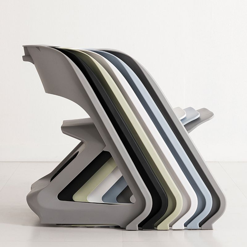 Open Back Dining Side Chair Contemporary Plastic Armless Chair Clearhalo 'Dining Chairs' 'Dining Tables & Seating' 'dining_chair' 'furn' 'furn_dining_chair' 'Furniture' 'Kitchen & Dining Furniture' 1200x1200_46e7ec8b-c0c0-4bee-9884-bc55cc9f74b8