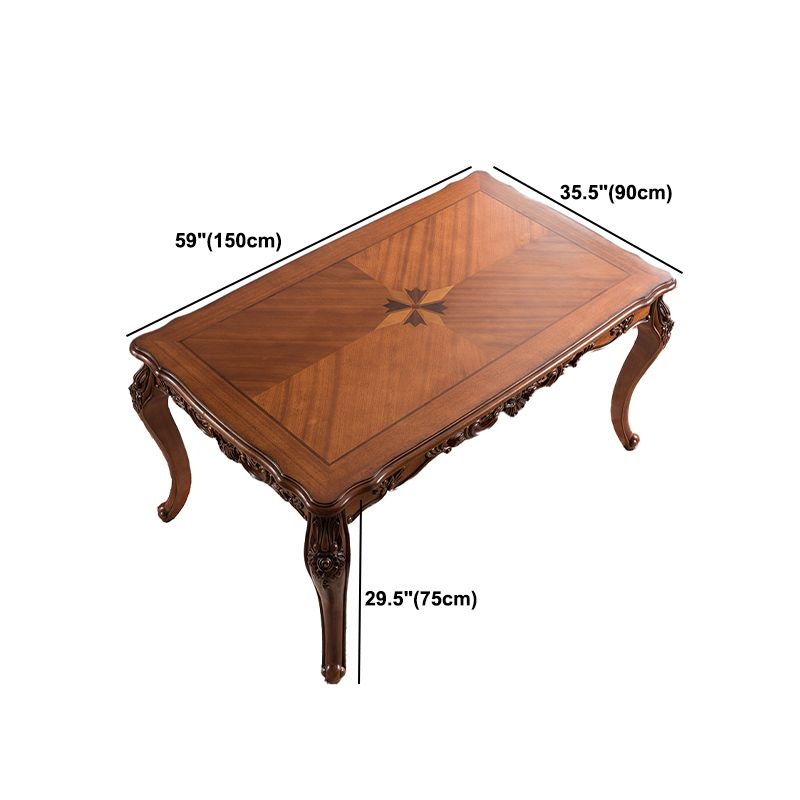 Medieval Modern Rubber Wood Dining Table for Restaurant Rectangle Table with 4 Legs Clearhalo 'Dining Tables & Seating' 'Dining Tables' 'dining_table' 'furn' 'furn_dining_table' 'Furniture' 'Kitchen & Dining Furniture' 1200x1200_46ea4d75-98d7-4f0f-bc0f-51b207aced1c