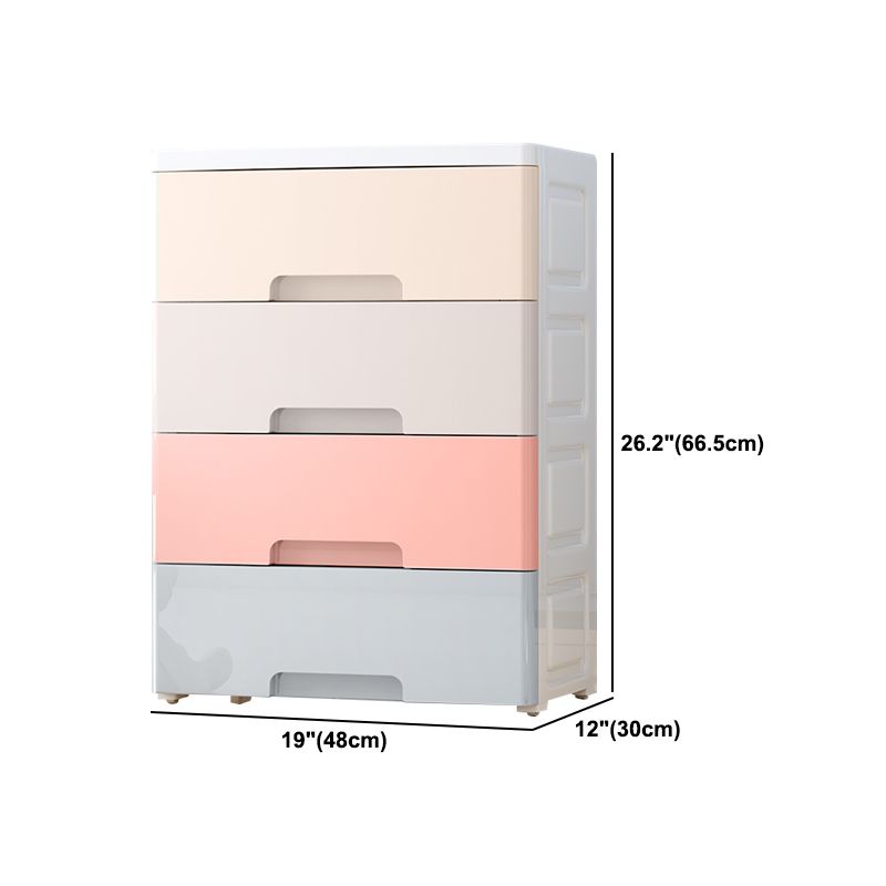 Hedendaagse plastic opbergkast met lade niet-hangende paure