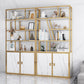 11.81"W Bookcase Glam Style Open Back Bookshelf with Cabinets for Office Home Clearhalo 'Bookcases' 'furn' 'furn_bookcases' 'Furniture' 'furniture_bookcases' 'kitchen' 'kitchen_bookcases' 'Living Room Furniture' 'Office Furniture' 1200x1200_46ed0203-1550-4f29-80f4-95cc760da552
