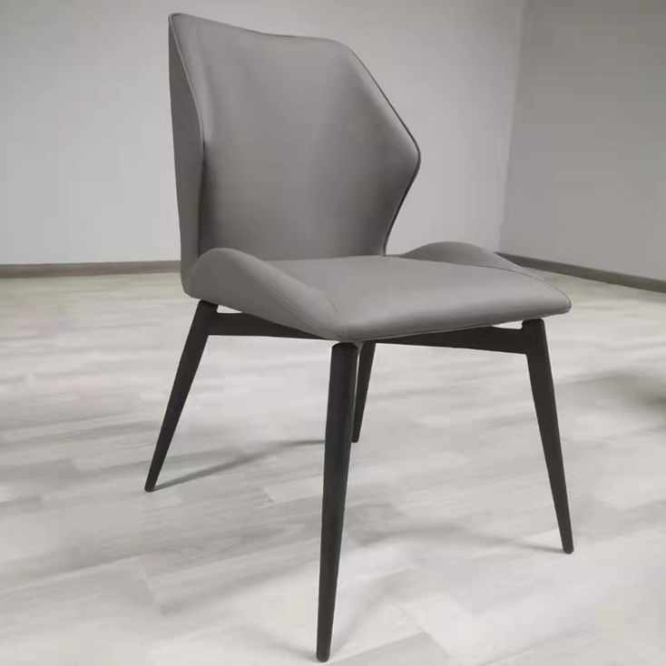 Contemporary Style Chair Armless Chair for Kitchen with Metal Legs