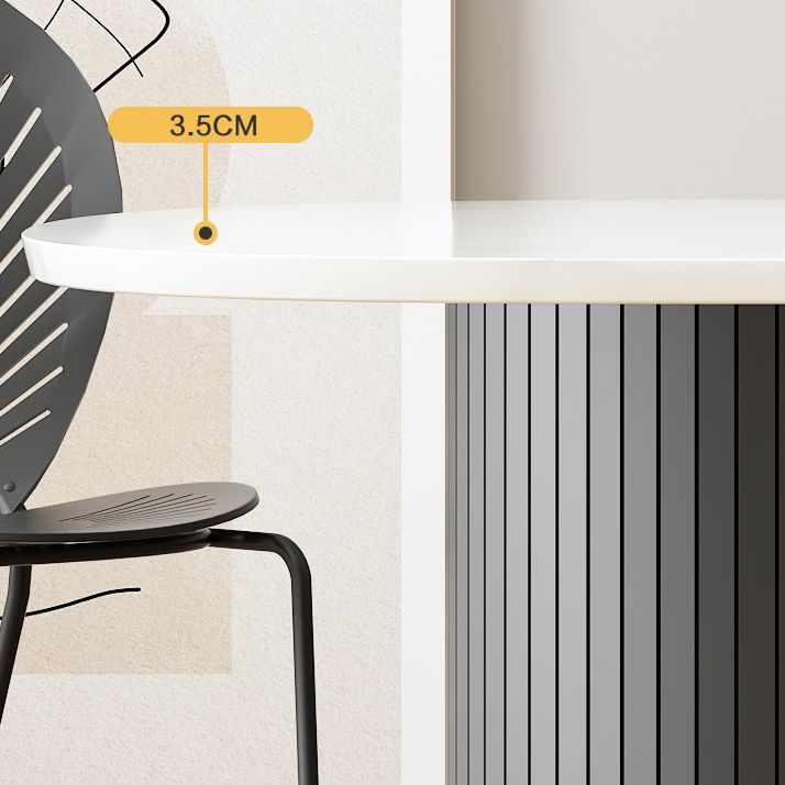 Oval Dining Table for Restaurant Contemporary Kitchen Table with Black Double Pedestal Clearhalo ' dining_table' 'Dining Tables & Seating' 'Dining Tables' 'furn' 'furn_dining_table' 'Furniture' 'furniture_dining_table' 'Kitchen & Dining Furniture' 'kitchen&dining_furn' 'kitchen' 'kitchen_dining_table' 1200x1200_46f0425c-28c7-4dd4-886c-0750129bf813