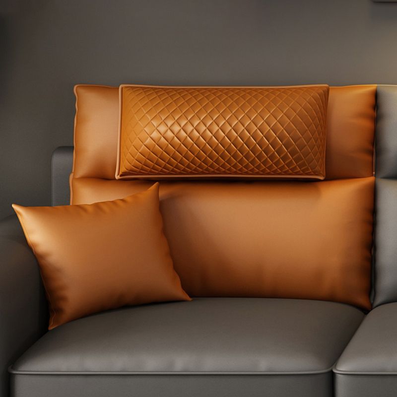 Couchage de canapé de dos de dos contemporain avec oreillers en gris