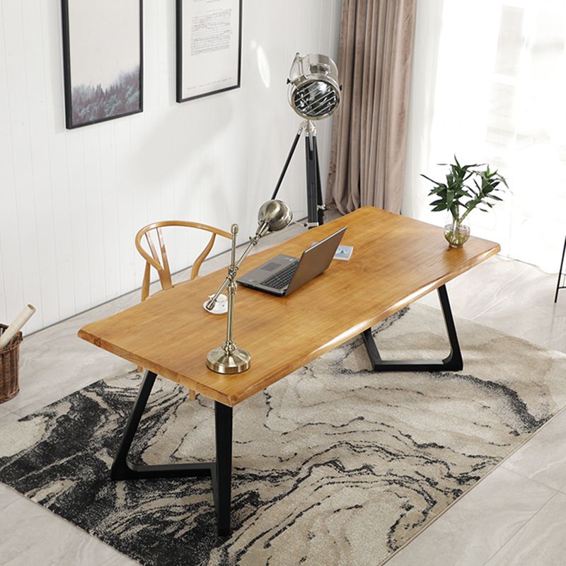 Massief hout rechthoekig schrijfbureau industriële vergaderbureau voor thuis