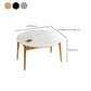 Stone Dining Table Round 4 Legs Dining Site Table, 51.18"x51.18"x29.9" Clearhalo 'Dining Tables & Seating' 'Dining Tables' 'dining_table' 'furn' 'furn_dining_table' 'Furniture' 'Kitchen & Dining Furniture' 1200x1200_46f1ab6c-0275-4beb-b442-1f657be68434