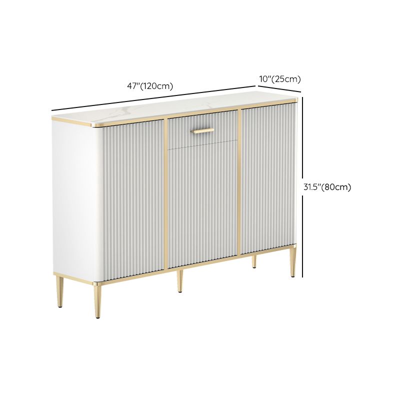 Glam Sideboard Table Stone Sideboard Cabinet with Doors for Kitchen Clearhalo 'buffet_sideboard' 'Buffets & Sideboards' 'furn' 'furn_buffet_sideboard' 'Furniture' 'Kitchen & Dining Furniture' 1200x1200_46f3906e-8e9e-4332-8447-e8ce7888c35a