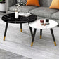 Contemporary Round Coffee Table with 3 Metal Legs and Wooden Top Clearhalo 'Coffee & Accent Tables' 'Coffee Tables' 'coffee_tables' 'furn' 'furn_coffee_tables' 'Furniture' 'Living Room Furniture' 1200x1200_46f3aab7-baca-4850-bbcd-99ae684d6dfc