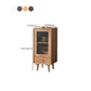 Glass Paned Accent Cabinet Modern Style 1-Door Chest with Drawers