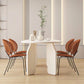 Massief houten eettafel Witte moderne eettafel voor eetkamer
