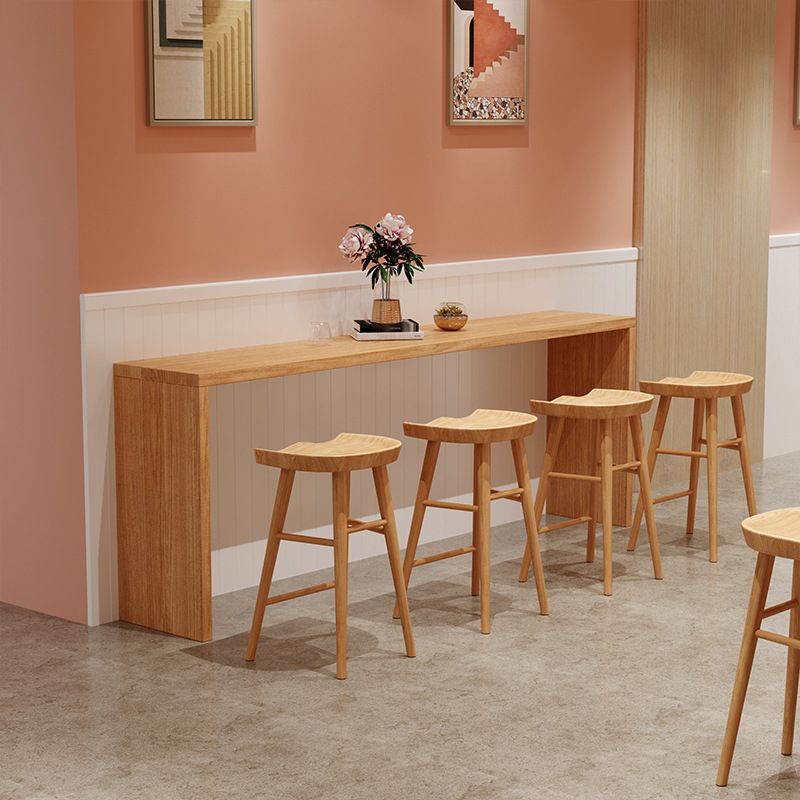 Mesa de mesa de barra de madera sólida rectangular moderno 1/2/5/9 Piezas Table de mostrador con taburetes altos