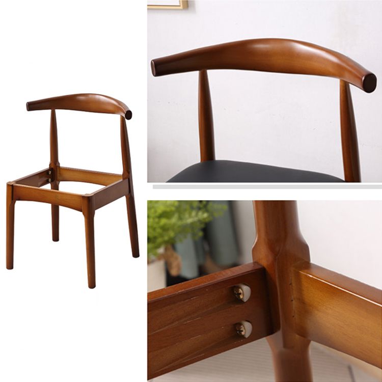Modern Wood Dining Room Chair Armless Faux Leather Side Chair for Home Use Clearhalo ' kitchen&dining_furn' 'Dining Chairs' 'Dining Tables & Seating' 'dining_chair' 'furn' 'furn_dining_chair' 'Furniture' 'furniture_dining_chair' 'Kitchen & Dining Furniture' 'kitchen' 1200x1200_46f5a887-d0e9-42d4-9a73-88d95e0b1a5d
