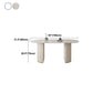 Modern Oval Dining Table Stone and Metal Double Pedestal Dining Table in White Clearhalo 'Dining Tables & Seating' 'Dining Tables' 'dining_table' 'furn' 'furn_dining_table' 'Furniture' 'furniture_dining_table' 'Kitchen & Dining Furniture' 1200x1200_46f6a638-248a-426f-bcb2-75a1ff272db5