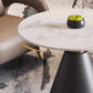 Modern Round Dining Table for Kitchen Metal Pedestal Base Table Clearhalo 'Dining Tables & Seating' 'Dining Tables' 'dining_table' 'furn' 'furn_dining_table' 'Furniture' 'Kitchen & Dining Furniture' 1200x1200_46f79f96-fb38-4ac1-8721-8a4d42ddc900