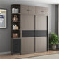 Gemanipuleerde houten garderobe armoire met planken moderne garderobe -kast