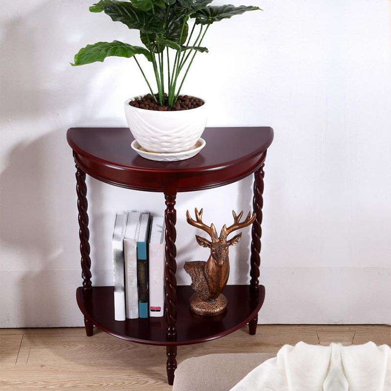 4 Beine Halbmondholz Mitte des Jahrhunderts moderner Konsolentisch für die Halle