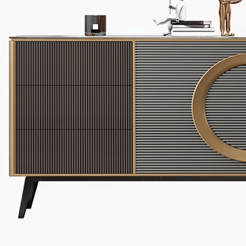 Tavolo da tavolo a buffet in stile moderno con armadi e cassetti