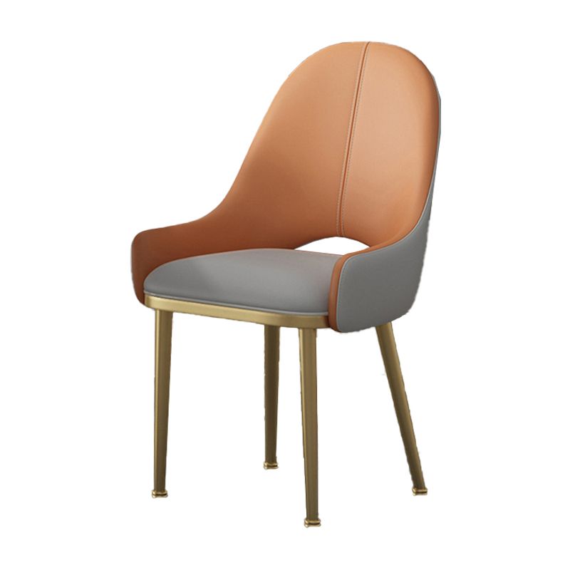 Scandinavian Open Back Dining Chairs Upholstered Arm Side Chair