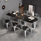Industrial Dining Table Sintered Stone Dining Table with Black Double Pedestal Clearhalo ' dining_table' 'Dining Tables & Seating' 'Dining Tables' 'furn' 'furn_dining_table' 'Furniture' 'furniture_dining_table' 'Kitchen & Dining Furniture' 'kitchen&dining_furn' 'kitchen' 'kitchen_dining_table' 1200x1200_46fa1e50-6ca4-44f9-8ece-b102219d8619