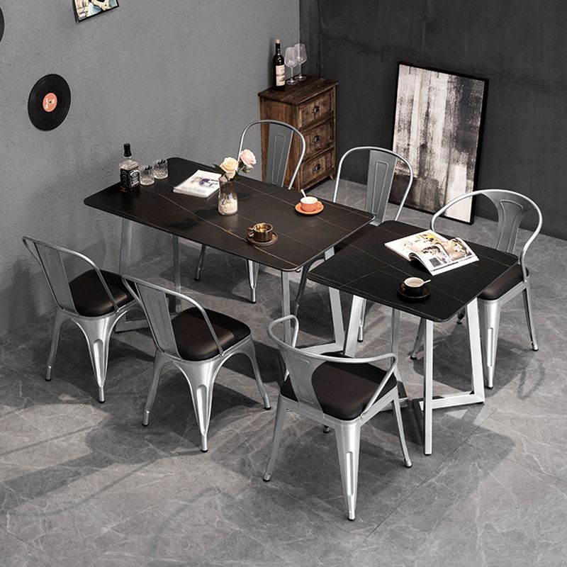 Industrial Dining Table Sintered Stone Dining Table with Black Double Pedestal Clearhalo ' dining_table' 'Dining Tables & Seating' 'Dining Tables' 'furn' 'furn_dining_table' 'Furniture' 'furniture_dining_table' 'Kitchen & Dining Furniture' 'kitchen&dining_furn' 'kitchen' 'kitchen_dining_table' 1200x1200_46fa1e50-6ca4-44f9-8ece-b102219d8619