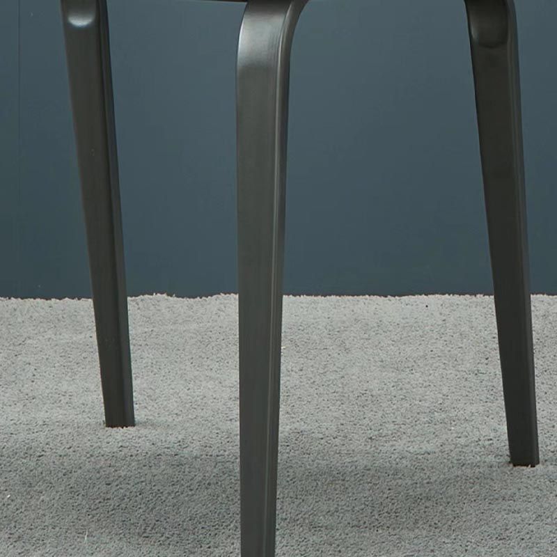 Silla de comedor tapizada de cuero con silla de comedor contemporánea