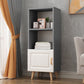 Contemporary Closed Back Bookshelf Standard Engineered Wood Bookcase