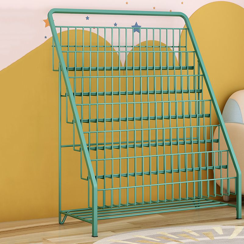 Moderne gesloten back ladder boekenplank metalen planken opgenomen boekenkast