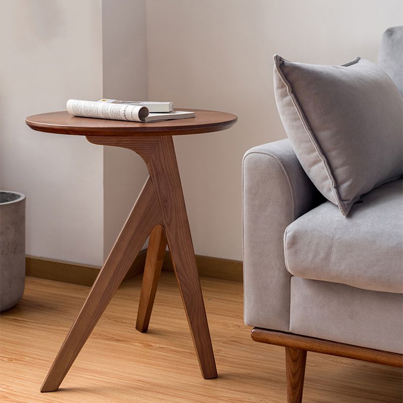 19" Wide Contemporary Corner Table Round Solid Wood Side End Table Clearhalo 'Coffee & Accent Tables' 'End & Side Tables' 'end_side_tables' 'furn' 'furn_end_side_tables' 'Furniture' 'Living Room Furniture' 1200x1200_46fb3b08-882b-4502-81d6-29ed99d9eacf