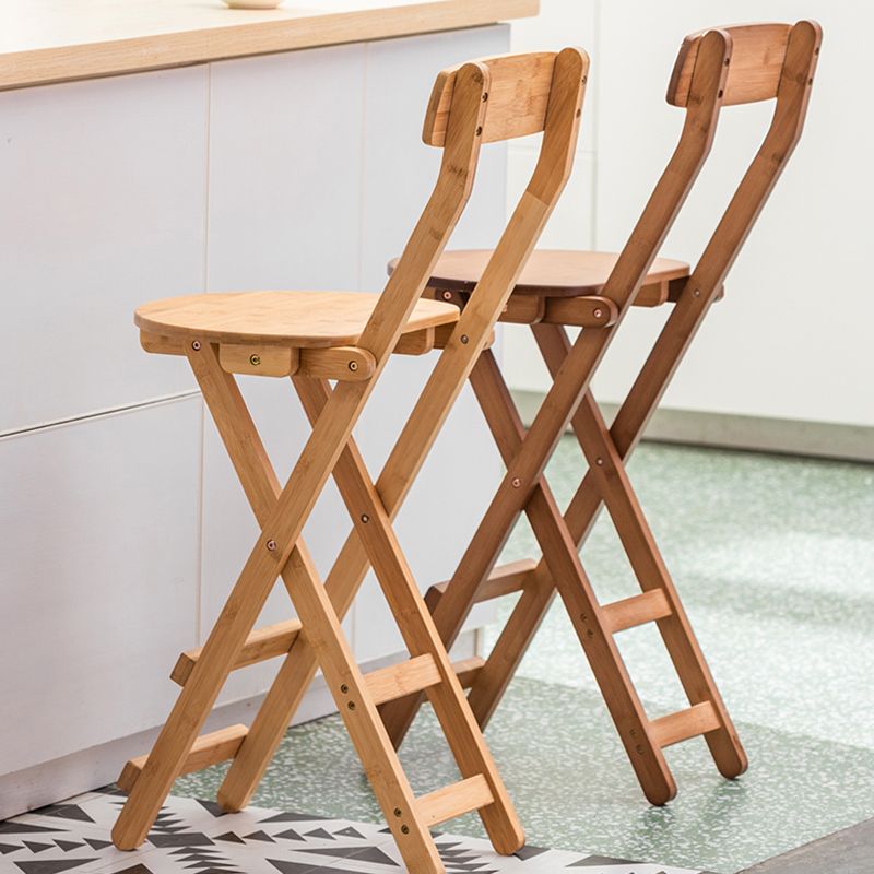 Indoor Minimalism Wood Backrest Barstools Folding Counter Stools, 1 Piece Clearhalo 'Bar Furniture' 'Bar Stools' 'bar_stools' 'furn' 'furn_bar_stools' 'furniture_bar_stools' 'Kitchen & Dining Furniture' 'kitchen&dining_furn' 'kitchen' 'kitchen_furn' Furniture' 1200x1200_46fb4933-2456-4bd2-9cac-521ed94dcc57