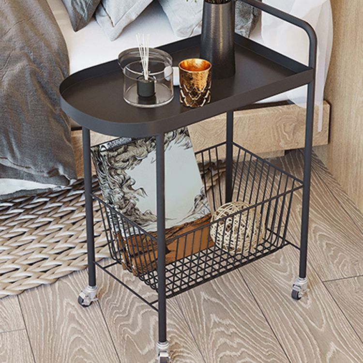 23,6 "" Table d'accentuation du côté du milieu du siècle du milieu du siècle Table d'appoint à double niveau