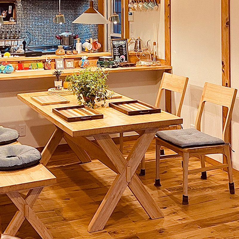 Trestle Base Dining Room Table Wood Dining Table for Dining Room Clearhalo 'Dining Tables & Seating' 'Dining Tables' 'dining_table' 'furn' 'furn_dining_table' 'Furniture' 'Kitchen & Dining Furniture' 1200x1200_46fc1e1d-911c-4319-affa-8ce1a986cb76