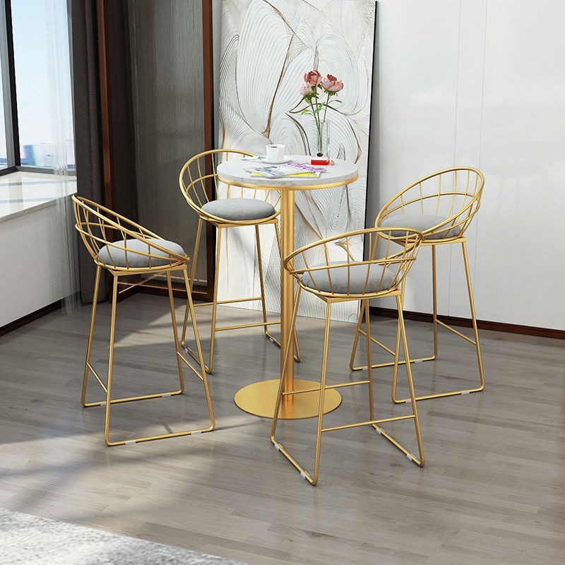 Modern Round Counter Set 1/2/5 Pieces Stone Indoor Bar Stool and Table Set Clearhalo 'Bar Furniture' 'furn' 'furn_home_bar_bar_sets' 'Furniture' 'Home Bars & Bar Sets' 'home_bar_bar_sets' 'Kitchen & Dining Furniture' 1200x1200_46fe2783-0f86-42e4-805b-939f91e74fa7