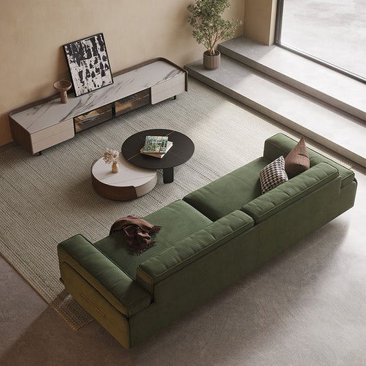 Moderner Stil Cordofa 30,7 "Hochquadrat -Arm -Sofa in Grün