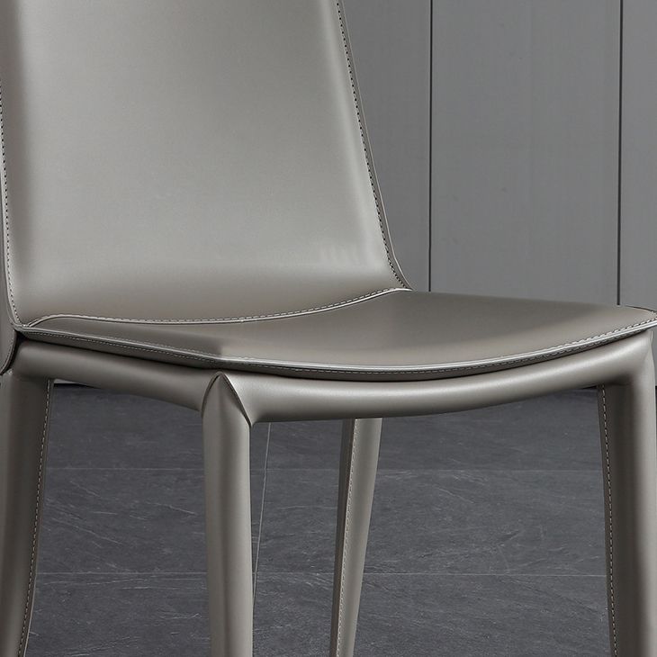 Contemporary Leather Curved Side Chair Matte Finish Parsons Chair Clearhalo ' kitchen&dining_furn' 'Dining Chairs' 'Dining Tables & Seating' 'dining_chair' 'furn' 'furn_dining_chair' 'Furniture' 'furniture_dining_chair' 'Kitchen & Dining Furniture' 'kitchen' 1200x1200_46ff191b-3fcc-49e3-b11a-7a35fdb2e447
