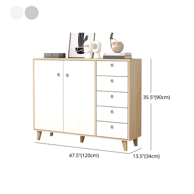 Zeitgenössische Seitenbrettentechnik -Holz Sideboard mit Eichenholzbein für Esszimmer