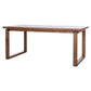 Rectangle Dining Table Solid Wood Contemporary Style Brown Dinner Table for Home Kitchen