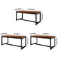 Solid Wood Industrial Style Dining Table Brown Rectangle Table with Black Frame for Dinning Room Clearhalo ' dining_table' 'Dining Tables & Seating' 'Dining Tables' 'furn' 'furn_dining_table' 'Furniture' 'furniture_dining_table' 'Kitchen & Dining Furniture' 'kitchen&dining_furn' 'kitchen' 'kitchen_dining_table' 1200x1200_470699ad-c02a-4304-a033-8e9db99aa9cb