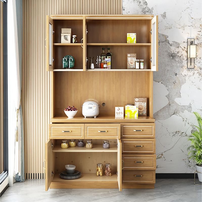 Mid-Century Cabinet 6 - Drawer 3 Shelves Solid Wood Bar Pulls Accent Cabinet