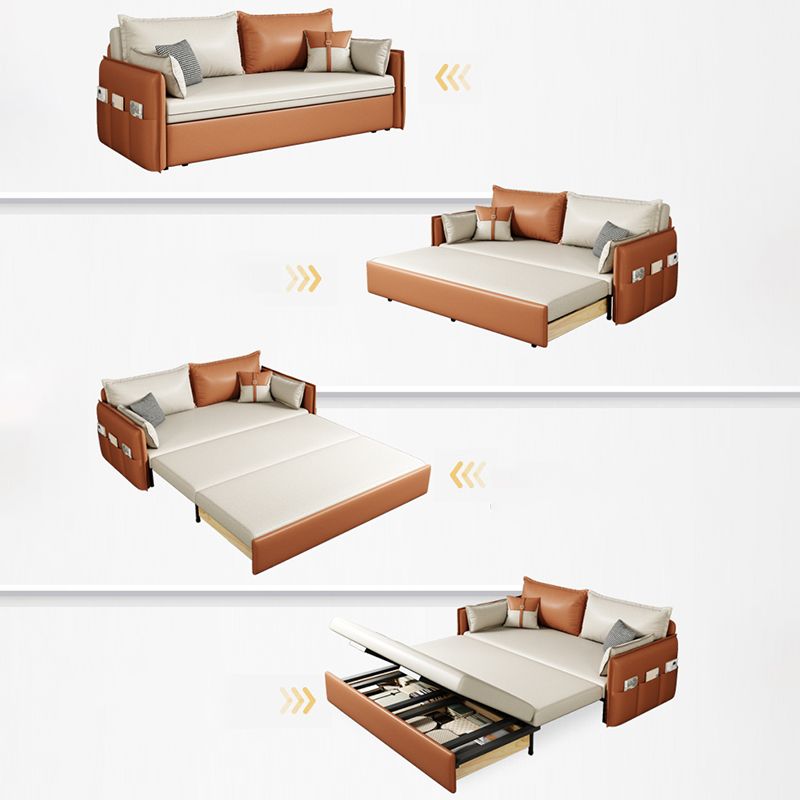 32 "" de large canapé-lit scandinave futon futon en cuir canier